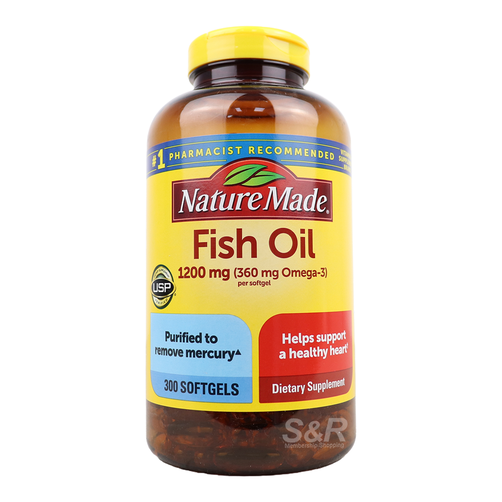 Nature Made Omega Fish Oil 1200mg 300softgels